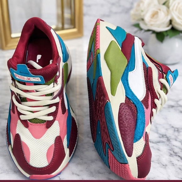 PUMA RS-X3 Puzzle Chunky Sneakers Colorblock Y2K US 6.5C big kid/ women’s 8 - Picture 4 of 16